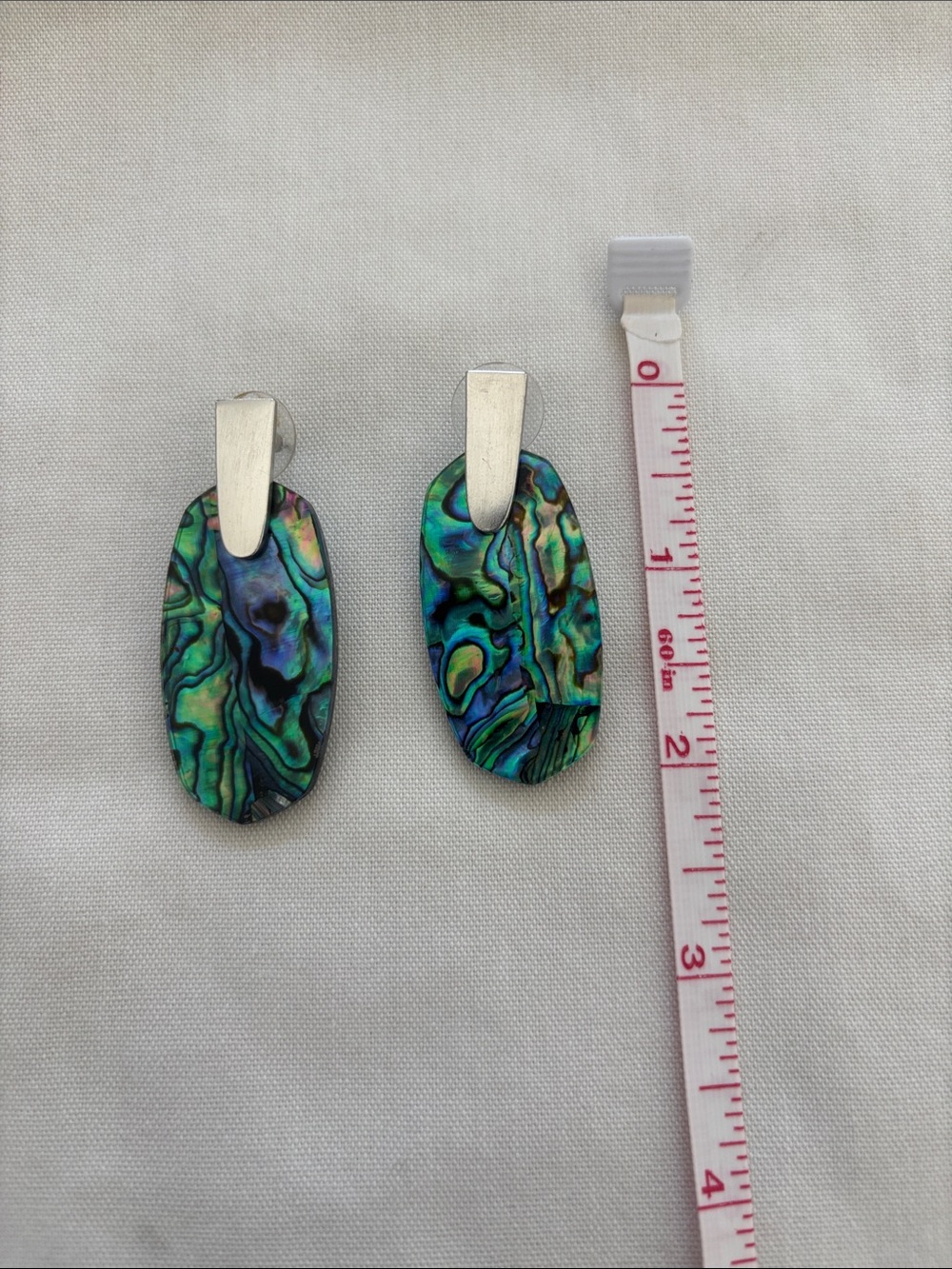 Kendra Scott Drop Earrings in Iridescent Green-Blue - Picture 2 of 2